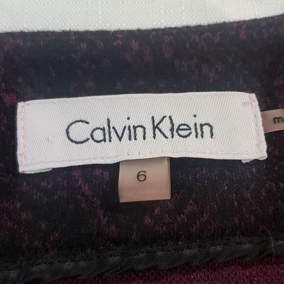 Calvin Klein 6 Purple Snakeskin Pencil Skirt - Picture 6 of 7